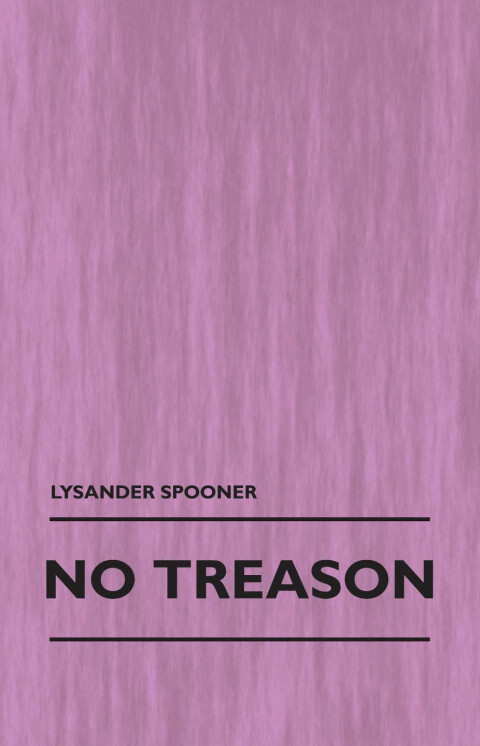 Cover image for book No Treason (Volume 1)