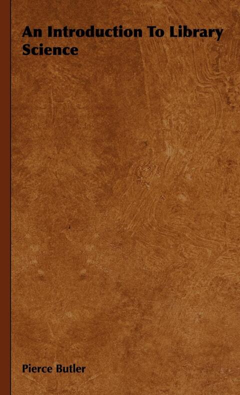 Cover image for book An Introduction to Library Science
