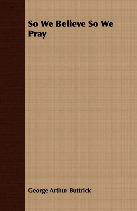 Cover image for book So We Believe So We Pray