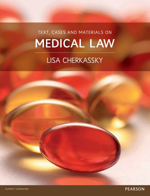 Cover image for book Text, Cases and Materials on Medical Law