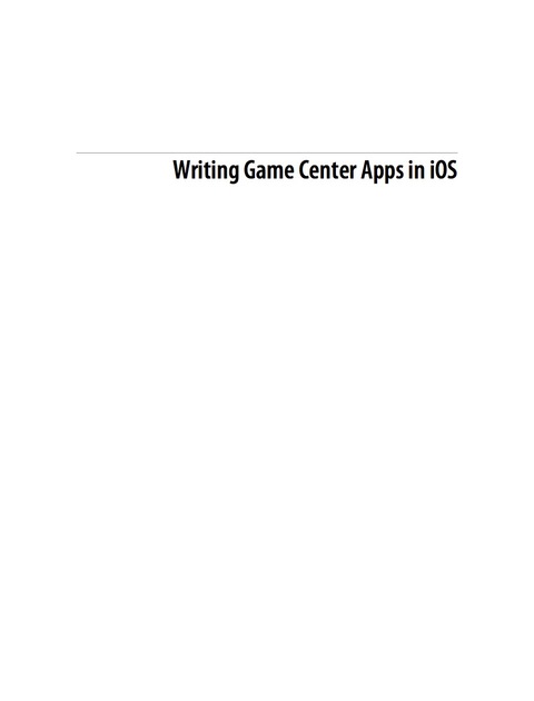 Cover image for book Writing Game Center Apps in iOS