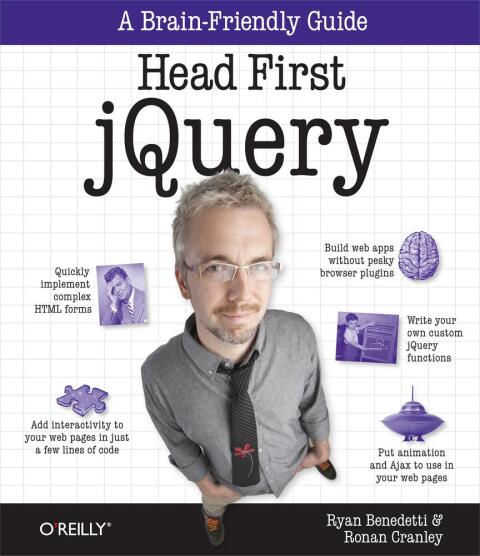 Cover image for book Head First jQuery