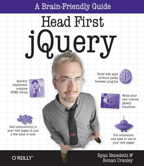 Cover image for book Head First jQuery