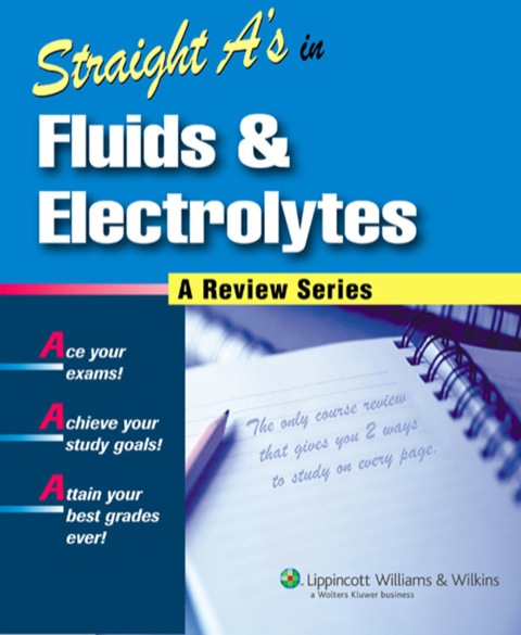 Cover image for book Striaght A's in Fluids and Electrolytes