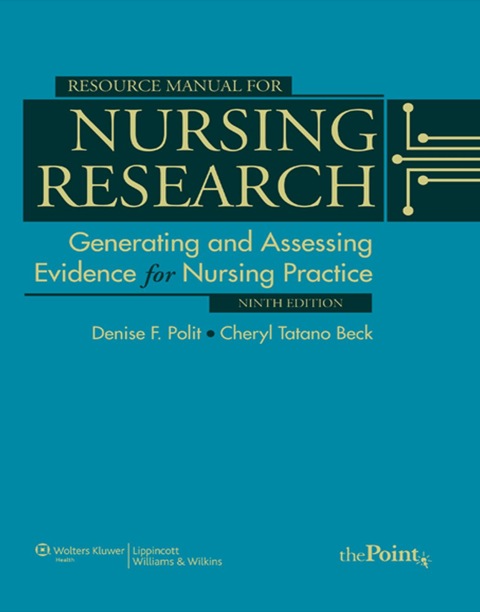 Cover image for book Resource Manual for Nursing Research Generating and Assessing Evidence for Nursing Practice