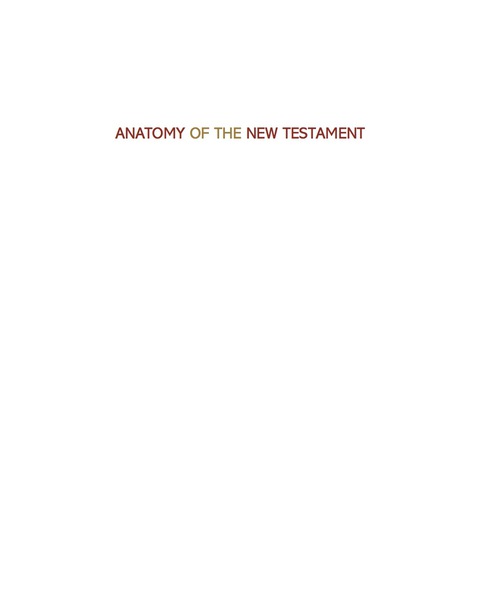 Cover image for book Anatomy of the New Testament