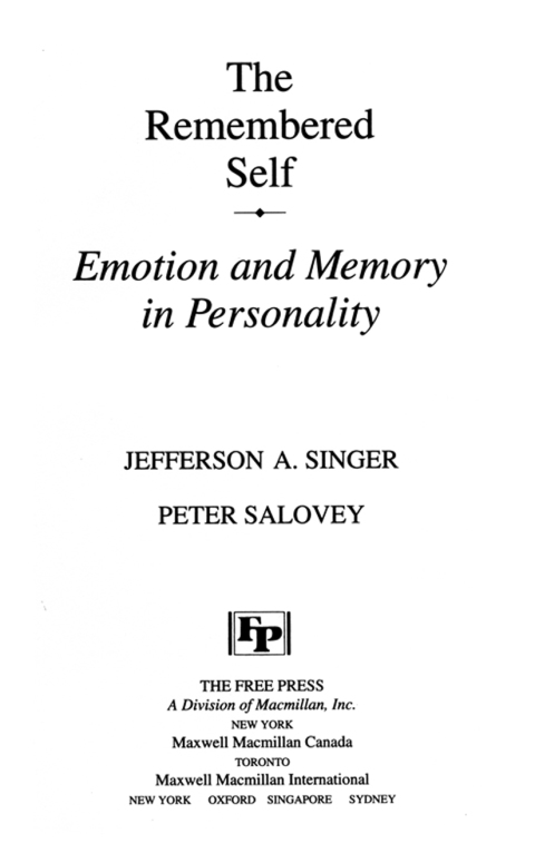 Cover image for book Remembered Self