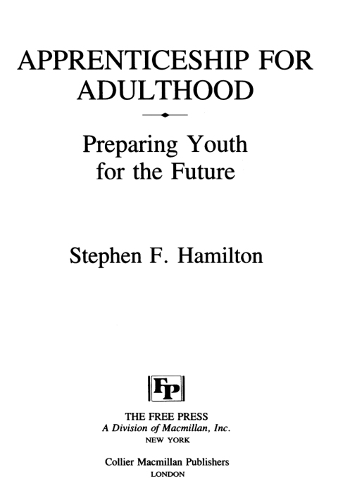 Cover image for book Apprenticeship for Adulthood