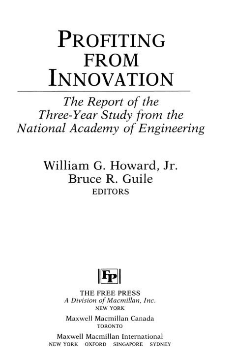 Cover image for book Profiting from Innovation