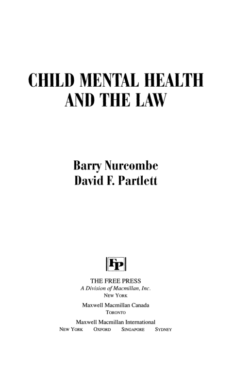 Cover image for book Child Mental and the Law