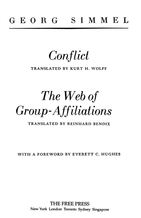 Cover image for book Conflict And The Web Of Group Affiliations