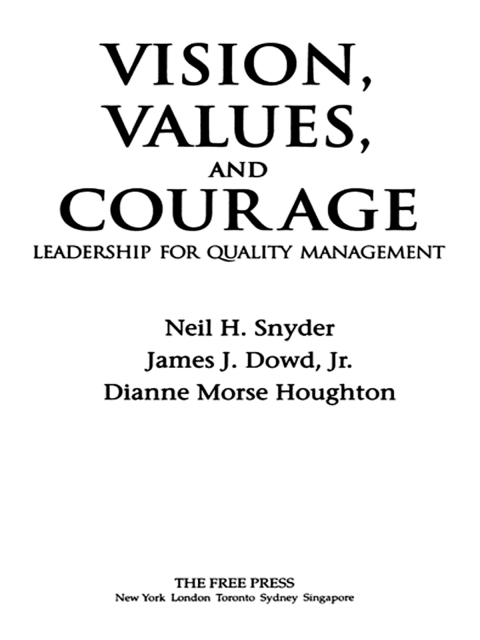 Cover image for book Vision, Values, and Courage
