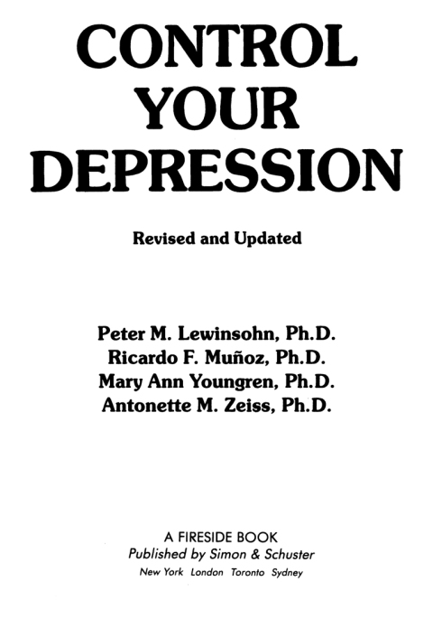 Cover image for book Control Your Depression, Rev'd Ed