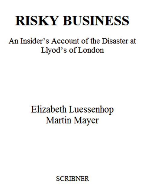 Cover image for book Risky Business