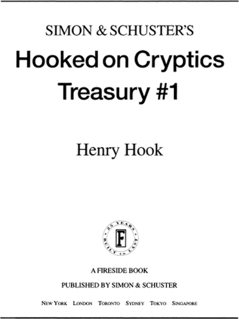 Cover image for book Simon & Schuster Hooked on Cryptics Treasury #1