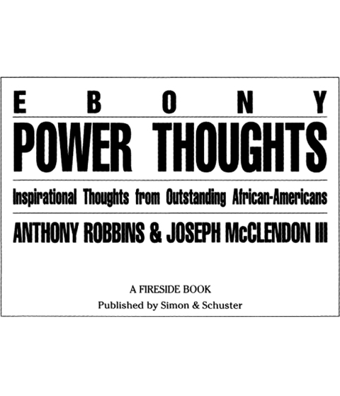 Cover image for book Ebony Power Thoughts