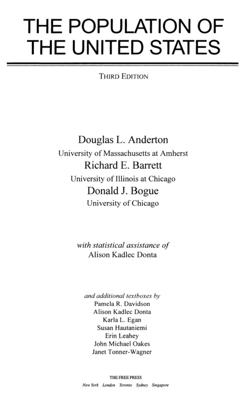 Cover image for book The Population of the United States