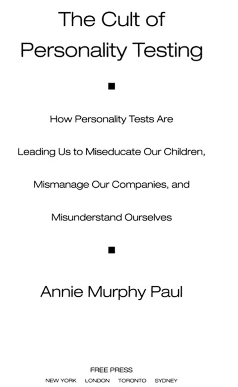 Cover image for book The Cult of Personality Testing