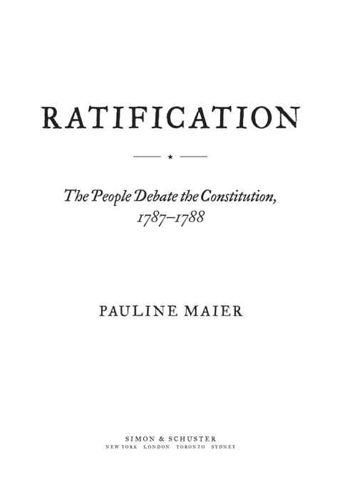 Cover image for book Ratification