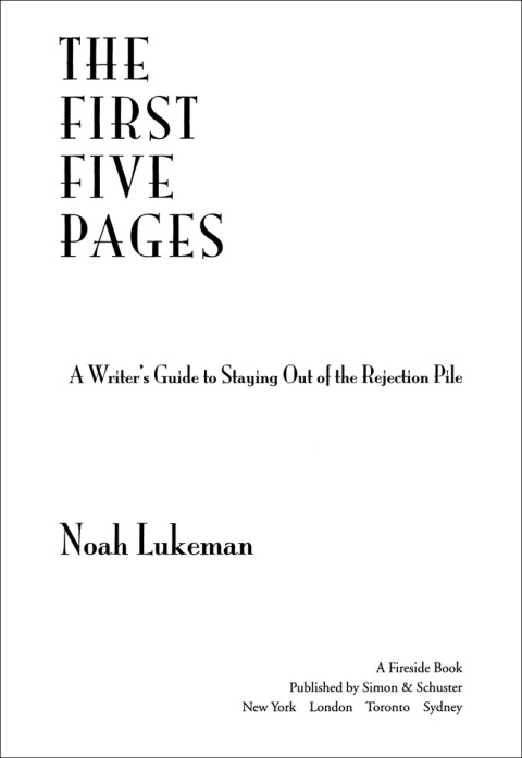 Cover image for book The First Five Pages