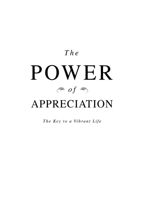 Cover image for book The Power of Appreciation