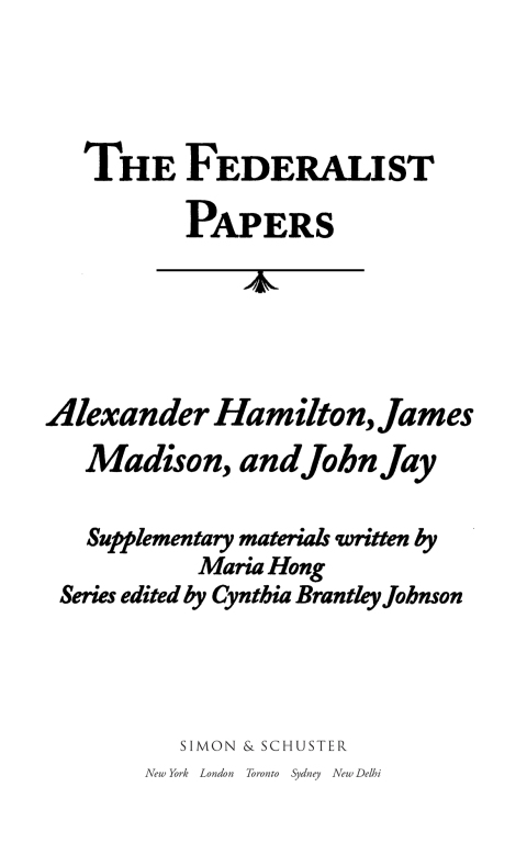 Cover image for book The Federalist Papers