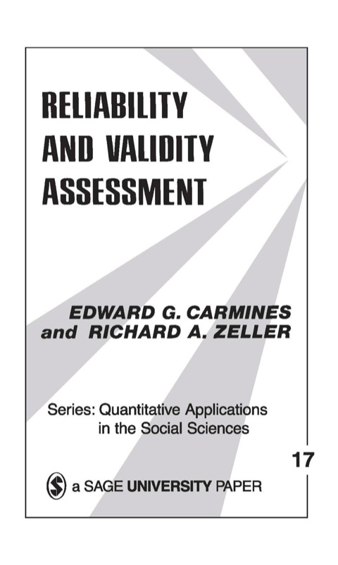 Cover image for book Reliability and Validity Assessment