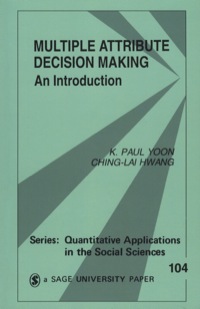 Cover image: Multiple Attribute Decision Making 1st edition 9780803954861
