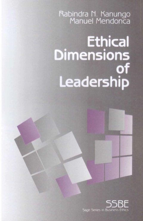 Cover image for book Ethical Dimensions of Leadership
