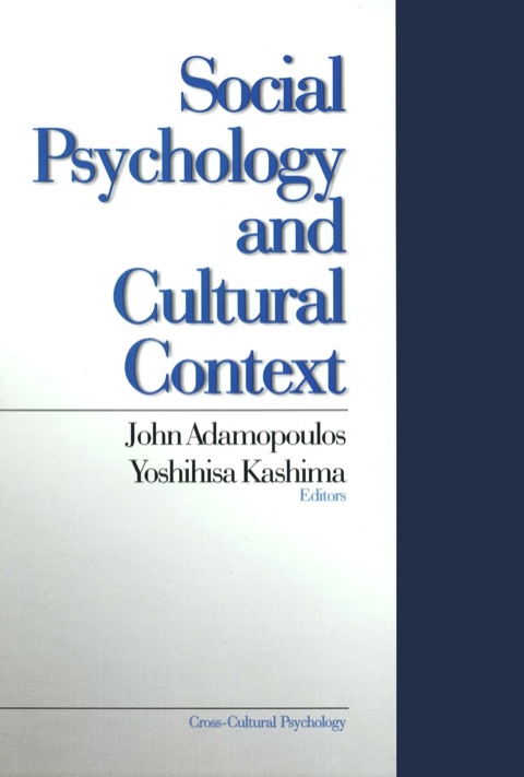 Cover image for book Social Psychology and Cultural Context