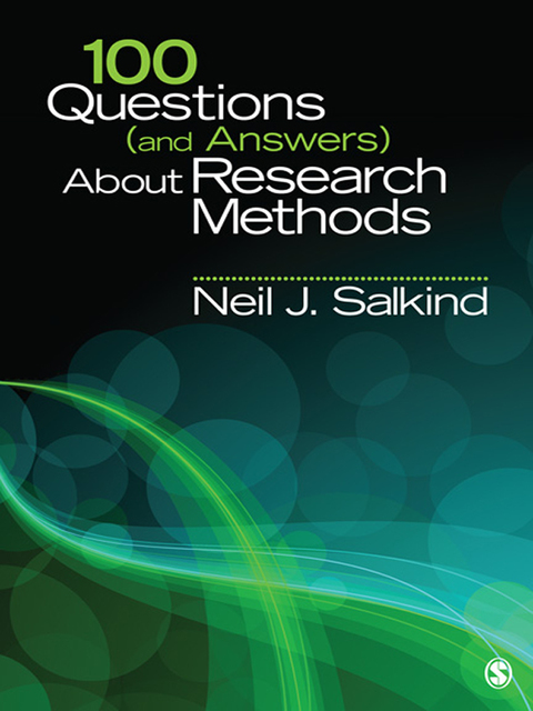Cover image for book 100 Questions (and Answers) About Research Methods
