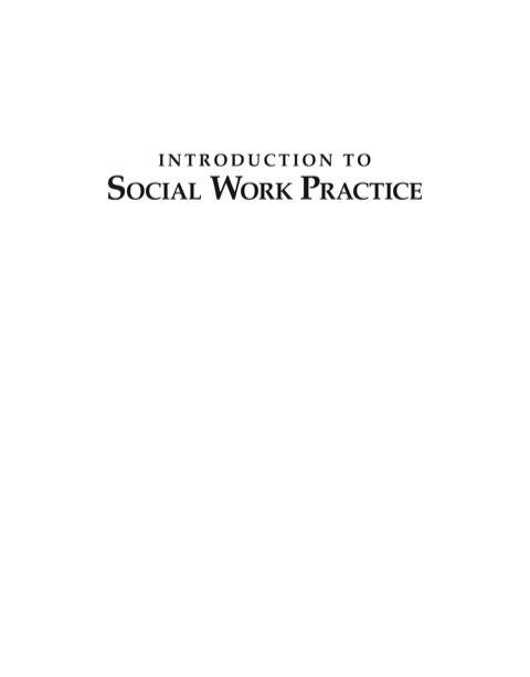 Cover image for book Introduction to Social Work Practice