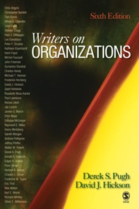 صورة الغلاف: Writers on Organizations 6th edition 9781412941020