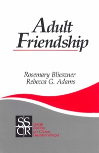 Cover image: Adult Friendship 1st edition 9780803936737