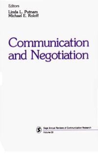 Cover image: Communication and Negotiation 1st edition 9780803940123