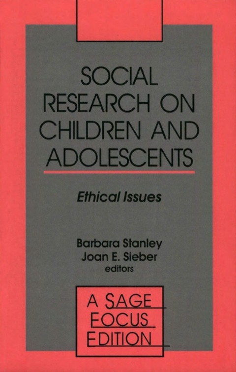 Cover image for book Social Research on Children and Adolescents