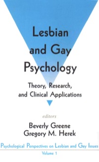 Cover image: Lesbian and Gay Psychology 1st edition 9780803953123