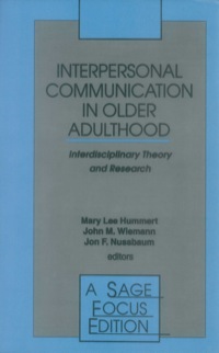 Cover image: Interpersonal Communication in Older Adulthood 1st edition 9780803951167