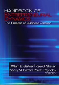 Cover image: Handbook of Entrepreneurial Dynamics 1st edition 9780761927587