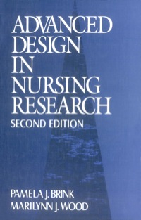 Cover image: Advanced Design in Nursing Research 1st edition 9780803958005