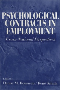 Cover image: Psychological Contracts in Employment 1st edition 9780761916802