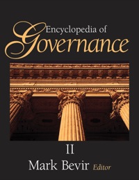 Cover image: Encyclopedia of Governance 1st edition 9781412905794