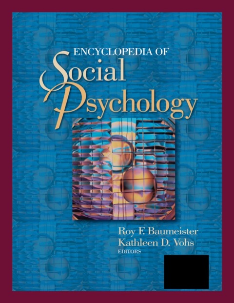 Cover image for book Encyclopedia of Social Psychology