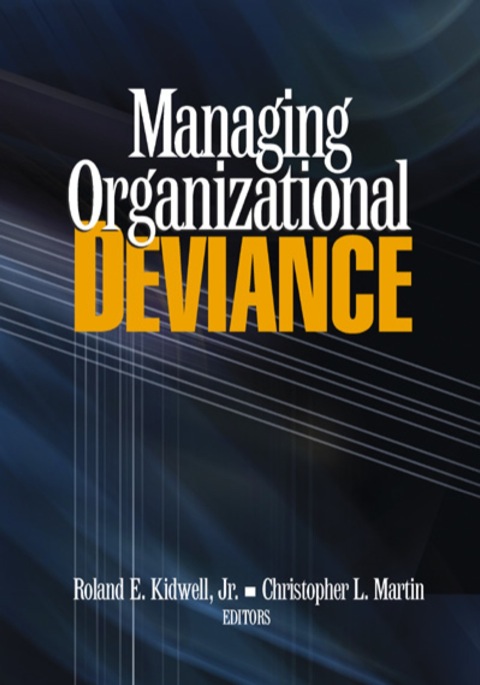 Cover image for book Managing Organizational Deviance