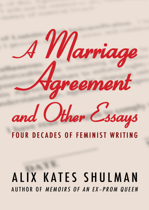 Cover image for book A Marriage Agreement and Other Essays