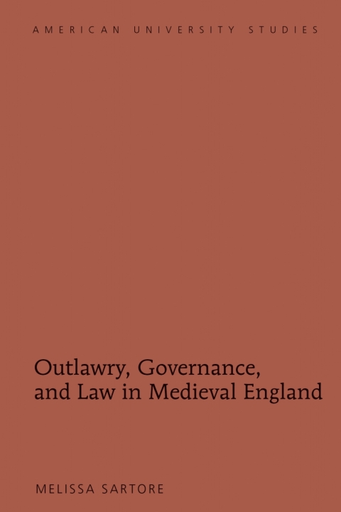 Cover image for book Outlawry, Governance, and Law in Medieval England