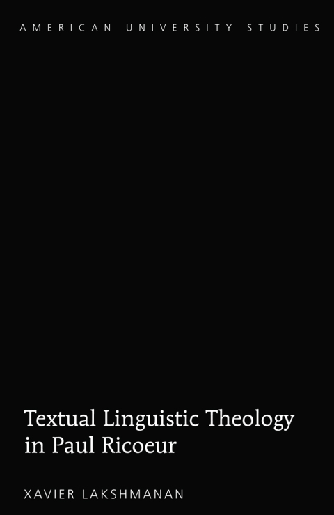 Cover image for book Textual Linguistic Theology in Paul Ricœur