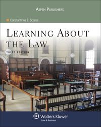 Cover image: Learning About the Law 3rd edition 9780735568389