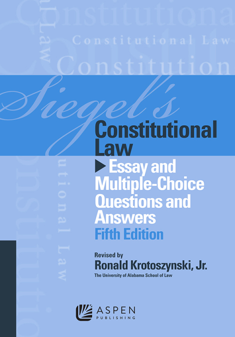 Cover image for book Siegel's Constitutional Law