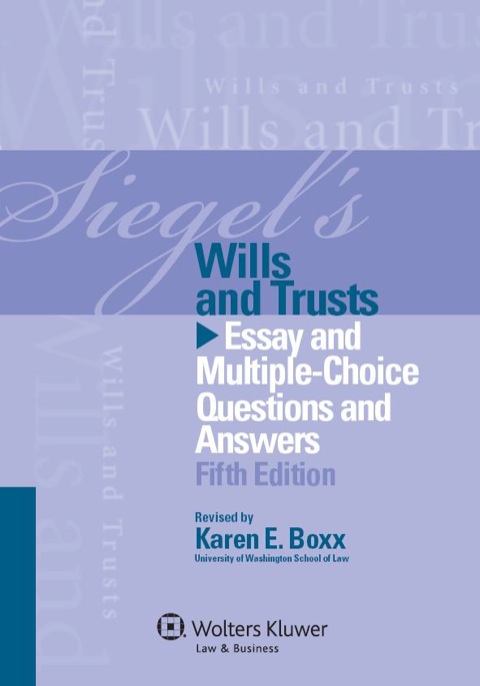 Cover image for book Siegel's Wills and Trusts